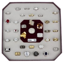 VK-004-SIZE7 - Assorted Brass Ring with Assorted  in Assorted