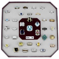 VK-010-SIZE7 - Assorted Brass Ring with Assorted  in Assorted