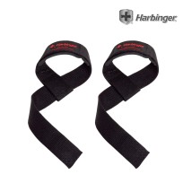 【Harbinger】#21300 黑色 重訓拉力帶/抓舉助力帶 Padded Cotton Lifting Straps Black（總代理公司貨）