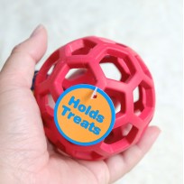 市集--美國JW 天然橡膠洞洞球(S)  寵物益智玩具