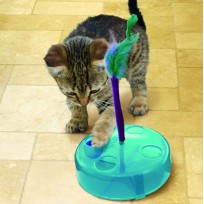 市集--美國KONG Cat Purrsuit 旋轉陀螺 寵物益智玩具