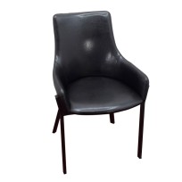  布魯斯 皮革餐椅-黑 (AE-6017)